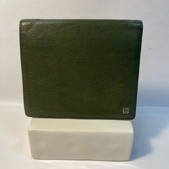 Givenchy  Olive Green Men's Bifold Wallet with Coin Compartment - Preowned - Picture 1 of 10